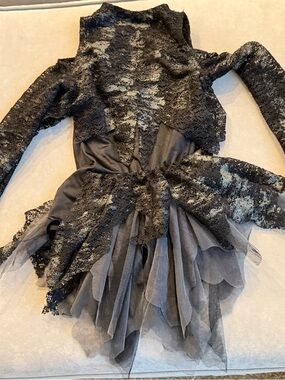 Weissman Black Lace & Tulle Costume Dress
